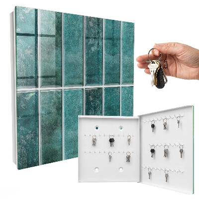 Boîte à clés decorative Carreaux turquoise