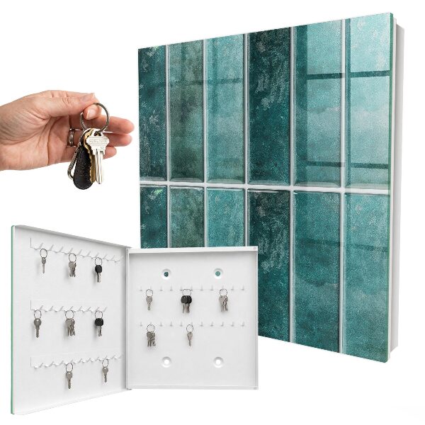 Boîte à clés decorative Carreaux turquoise