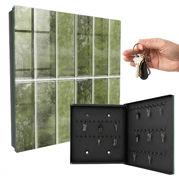 Boîte à clés decorative Carreaux verts