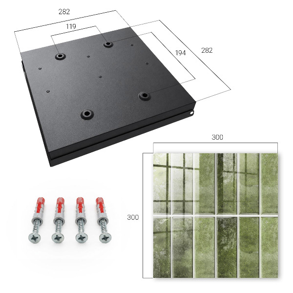 Boîte à clés decorative Carreaux verts