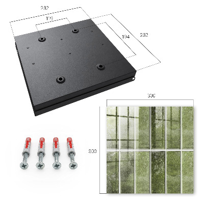 Boîte à clés decorative Carreaux verts