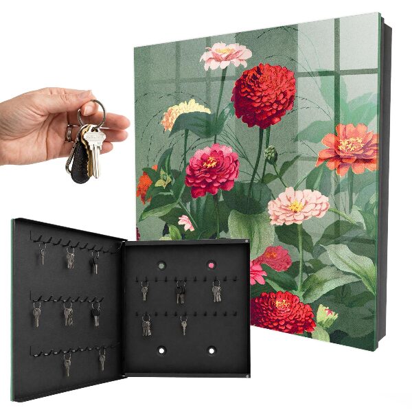 Armoire à clés murale Jardin fleuri