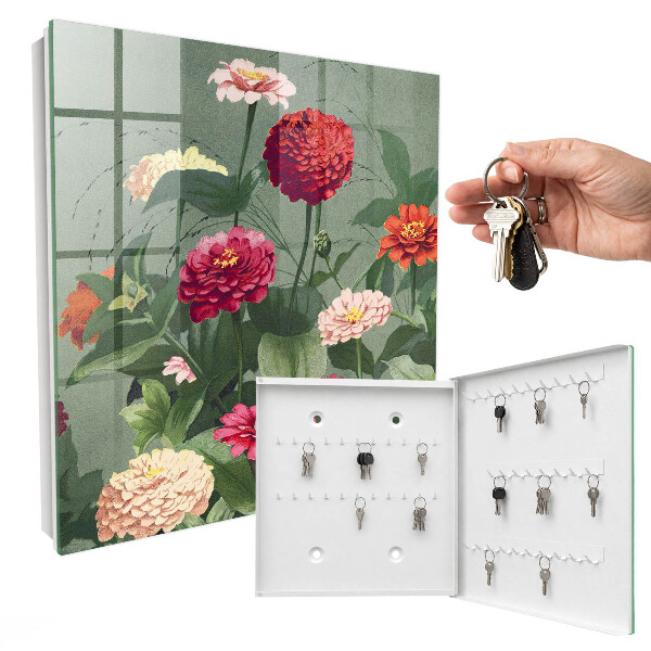Armoire à clés murale Jardin fleuri