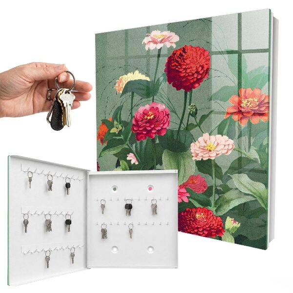 Armoire à clés murale Jardin fleuri
