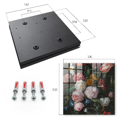Armoire à clés murale Un bouquet de fleurs