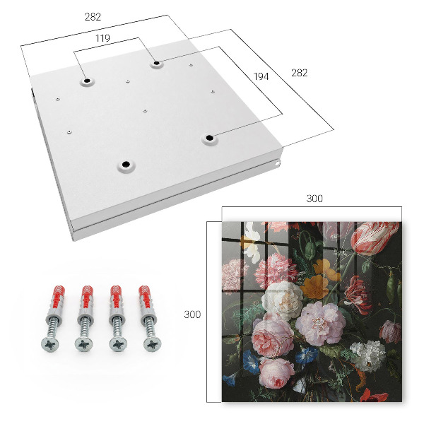 Armoire à clés murale Un bouquet de fleurs