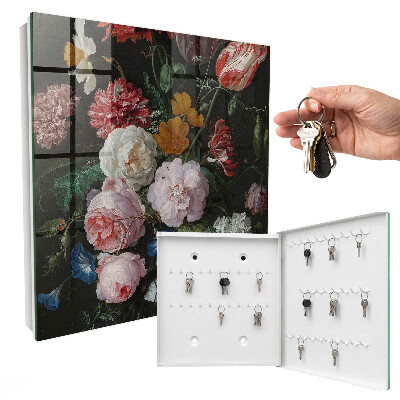 Armoire à clés murale Un bouquet de fleurs