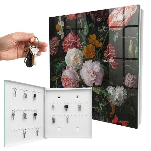Armoire à clés murale Un bouquet de fleurs