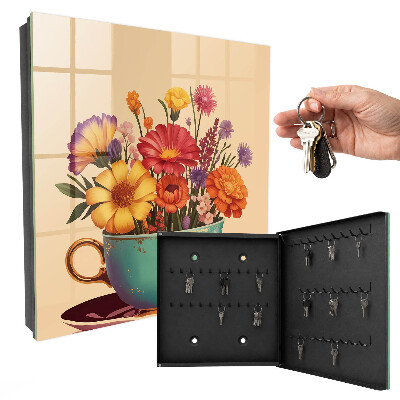 Armoire à clés murale Calice floral