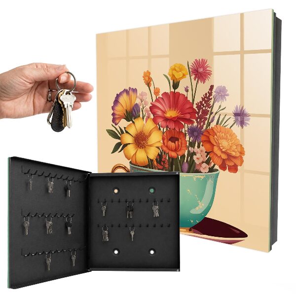 Armoire à clés murale Calice floral