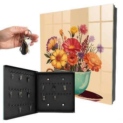 Armoire à clés murale Calice floral