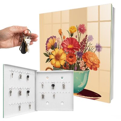 Armoire à clés murale Calice floral