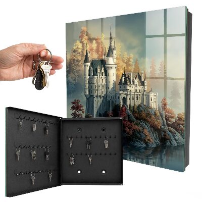 Armoire à clés murale Château en automne