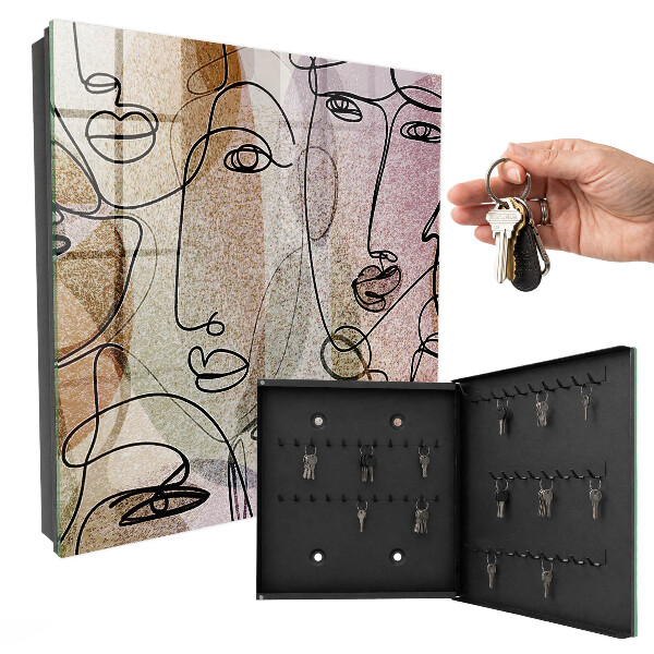 Boîte à clés decorative Dessin au trait
