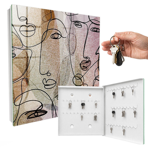 Boîte à clés decorative Dessin au trait