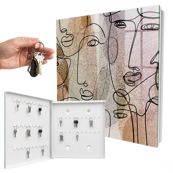 Boîte à clés decorative Dessin au trait