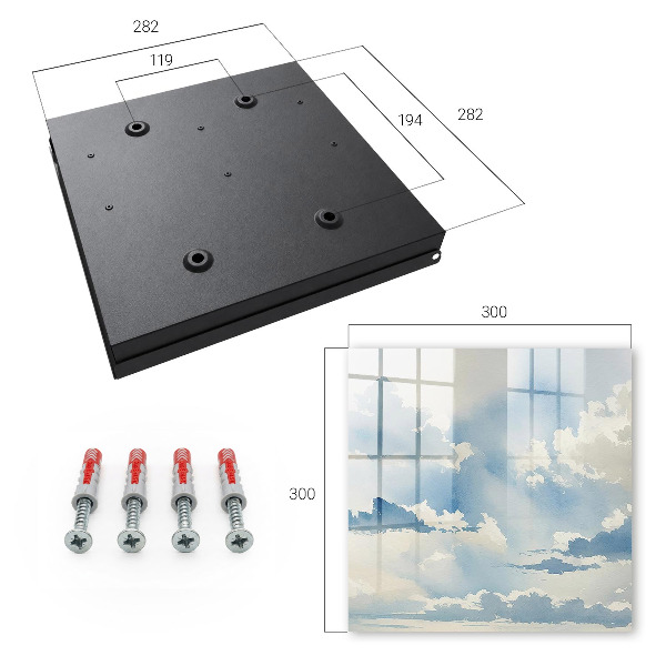 Armoire à clés murale Nuages ​​dans le ciel