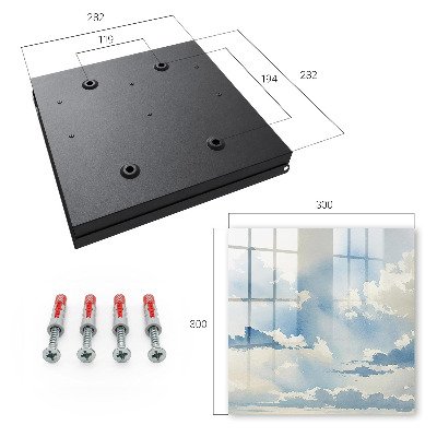 Armoire à clés murale Nuages ​​dans le ciel