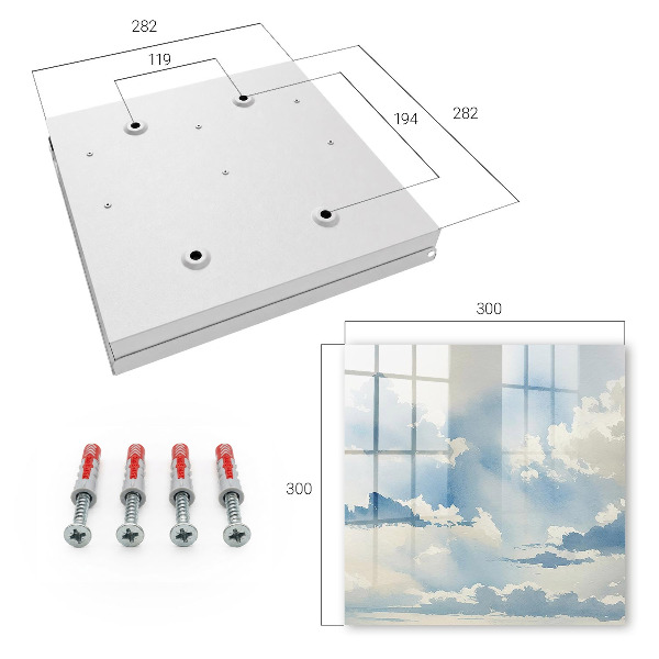 Armoire à clés murale Nuages ​​dans le ciel
