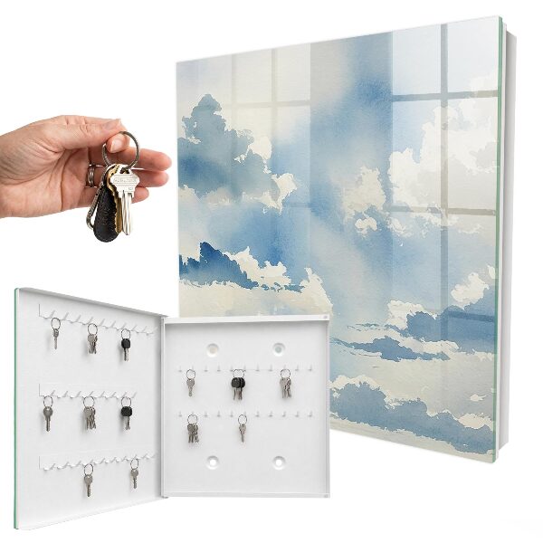 Armoire à clés murale Nuages ​​dans le ciel