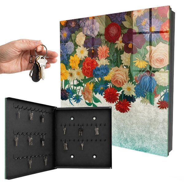 Armoire à clés murale Paradis des fleurs