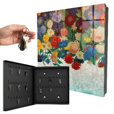 Armoire à clés murale Paradis des fleurs