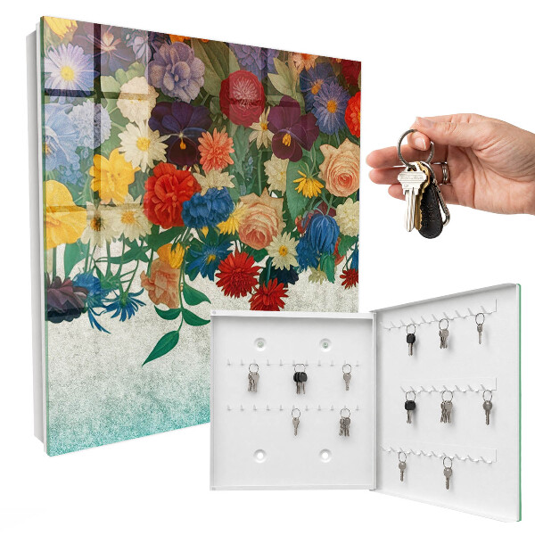 Armoire à clés murale Paradis des fleurs