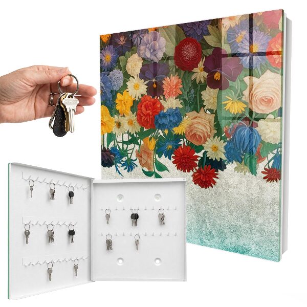 Armoire à clés murale Paradis des fleurs