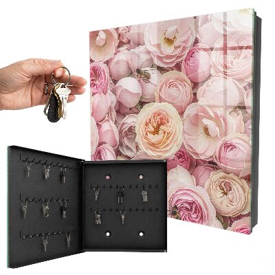 Armoire à clés murale Belle rose