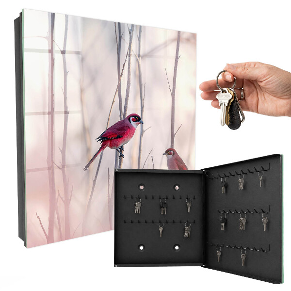 Boîte à clés decorative Deux oiseaux