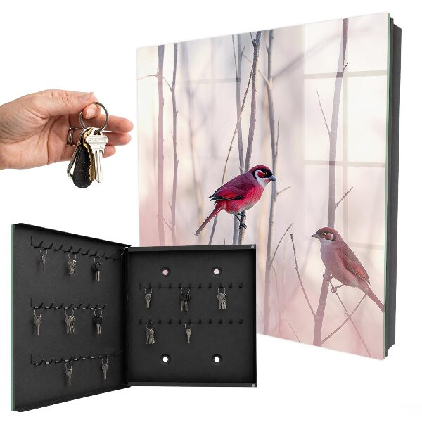 Boîte à clés decorative Deux oiseaux