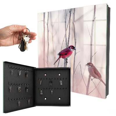 Boîte à clés decorative Deux oiseaux