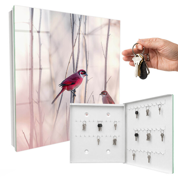 Boîte à clés decorative Deux oiseaux