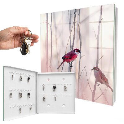 Boîte à clés decorative Deux oiseaux