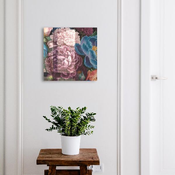 Armoire à clés murale Fleurs colorées