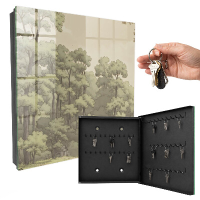 Armoire à clés murale Forêt verte