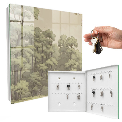 Armoire à clés murale Forêt verte
