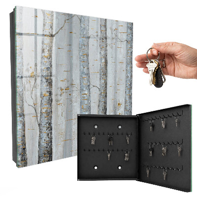 Armoire à clés murale La nature du bouleau