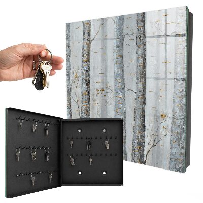 Armoire à clés murale La nature du bouleau