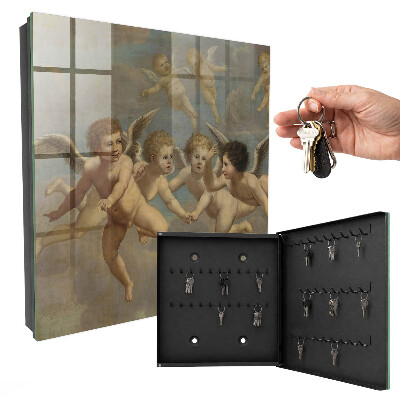 Boîte à clés decorative Anges volants Putti Peinture baroque