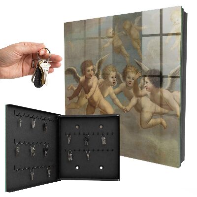 Boîte à clés decorative Anges volants Putti Peinture baroque