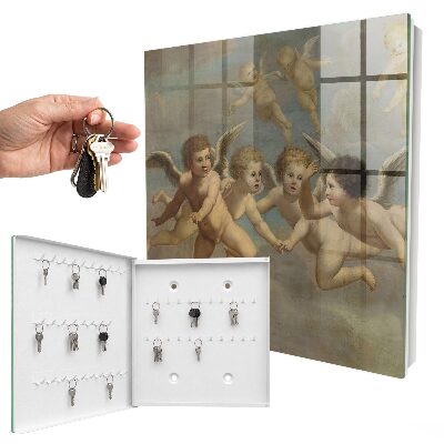 Boîte à clés decorative Anges volants Putti Peinture baroque