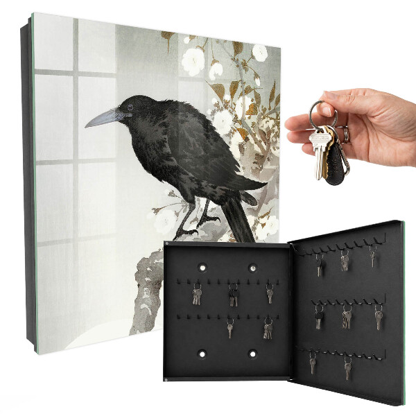 Boîte à clés decorative Corbeau noir