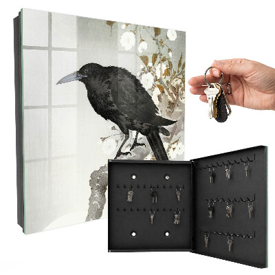 Boîte à clés decorative Corbeau noir