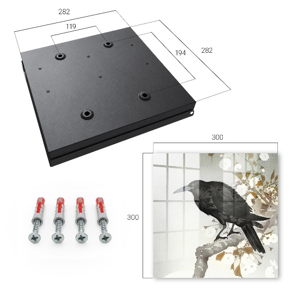 Boîte à clés decorative Corbeau noir