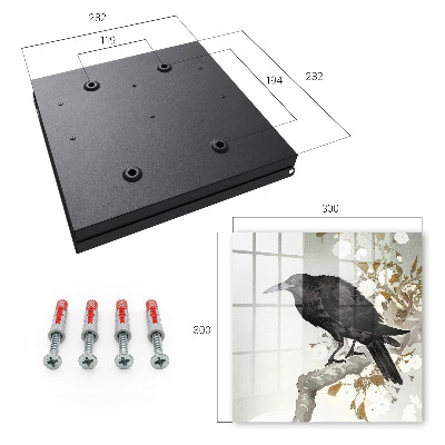 Boîte à clés decorative Corbeau noir