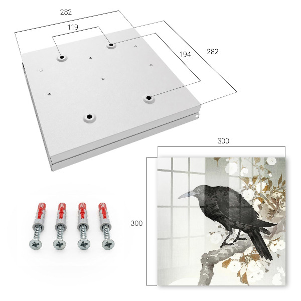 Boîte à clés decorative Corbeau noir