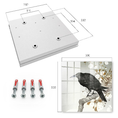 Boîte à clés decorative Corbeau noir