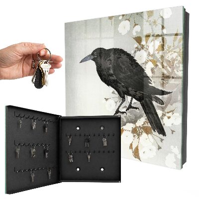 Boîte à clés decorative Corbeau noir
