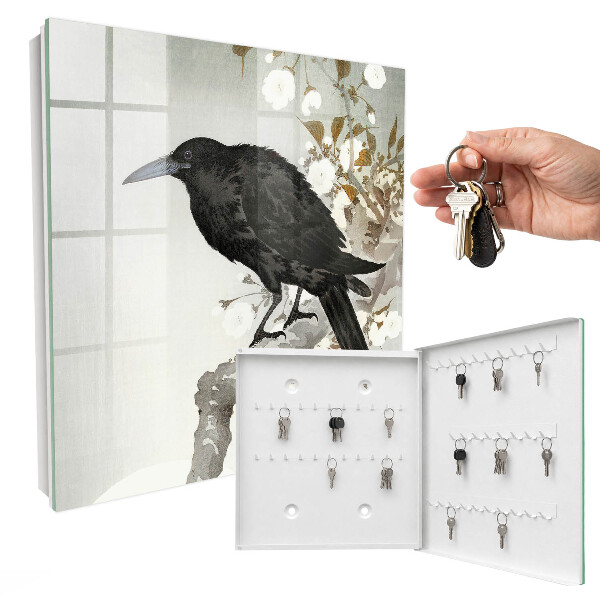 Boîte à clés decorative Corbeau noir